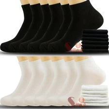 Men Women Ankle Athletic Quarter Low Cut Crew Cotton Socks Sport Size 9-11 10-13