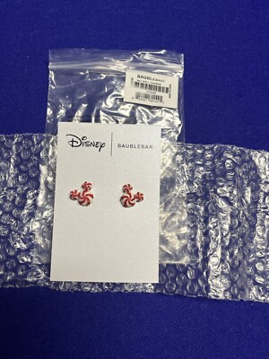 Baublebar Disney Christmas Mickey Mouse Peppermint Earrings NEW