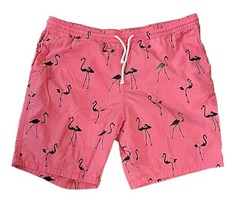 Trunks Surf Swim Shorts Pink Flamingo Mens 36 Swimsuit Beach