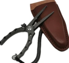 MV T1 Premium Full Titanium Fishing Pliers, Locking Line Cutters-Split Ring-Hook