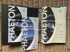 02-07 VW VOLKSWAGEN PHAETON OWNERS HANDBOOK MANUAL PACK AND WALLET PRINT 2002