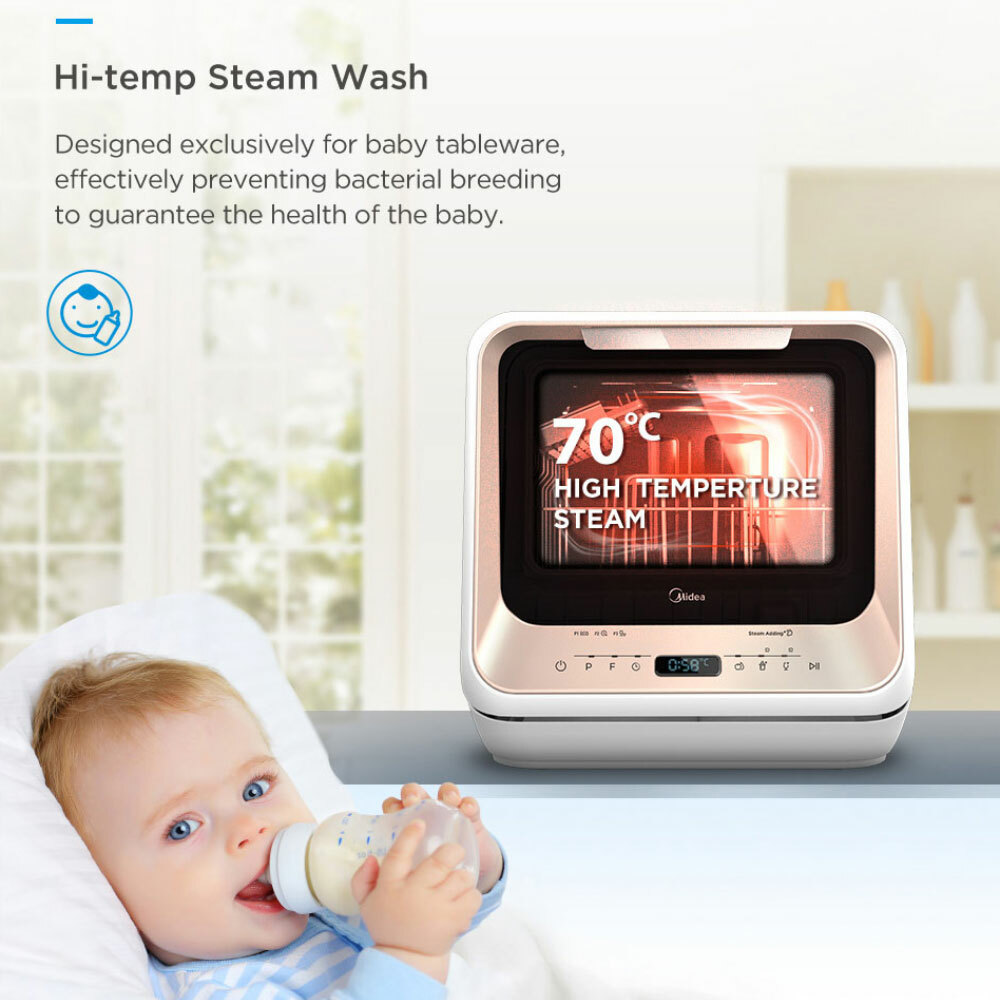 Midea Second Generation Benchtop Multifunction Mini Portable Dishwasher eBay