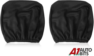 2X Housses De Siège Auto Noires Pour Hyundai I30 I20 Accent - Photo 1/4