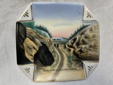 Vintage Crawford Notch White Mountains New Hampshire Souvenir Dish