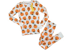 Old Navy UNISEX KIDS Thanksgiving Halloween Snug-Fit Pajamas PUMPKINS XL 12 