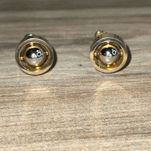 Vintage Classic Ball And Circle Cufflink Men’s Gold And Silver Tones Old Money
