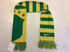Unique Nike Brazil Brasil Soccer Scarf Proto Pre World Cup Green
