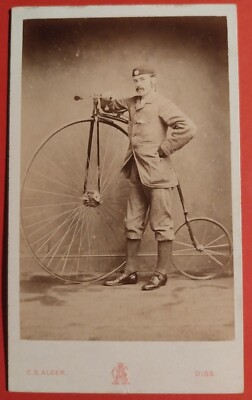 Ancienne Photo Cyclisme CdV Cabinet - Atelier C.S. Alger, Vélo Rétro