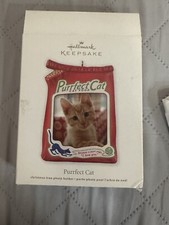 Hallmark Photo Holder Ornament Purrfect Cat 2012 Kitty Food Picture Frame NIB K2
