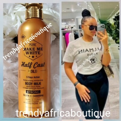Pure Make-Me Half, C GOLD. 5 DAYS ACTIVE With Gluta Rose  Body Milk 500mlx 1 