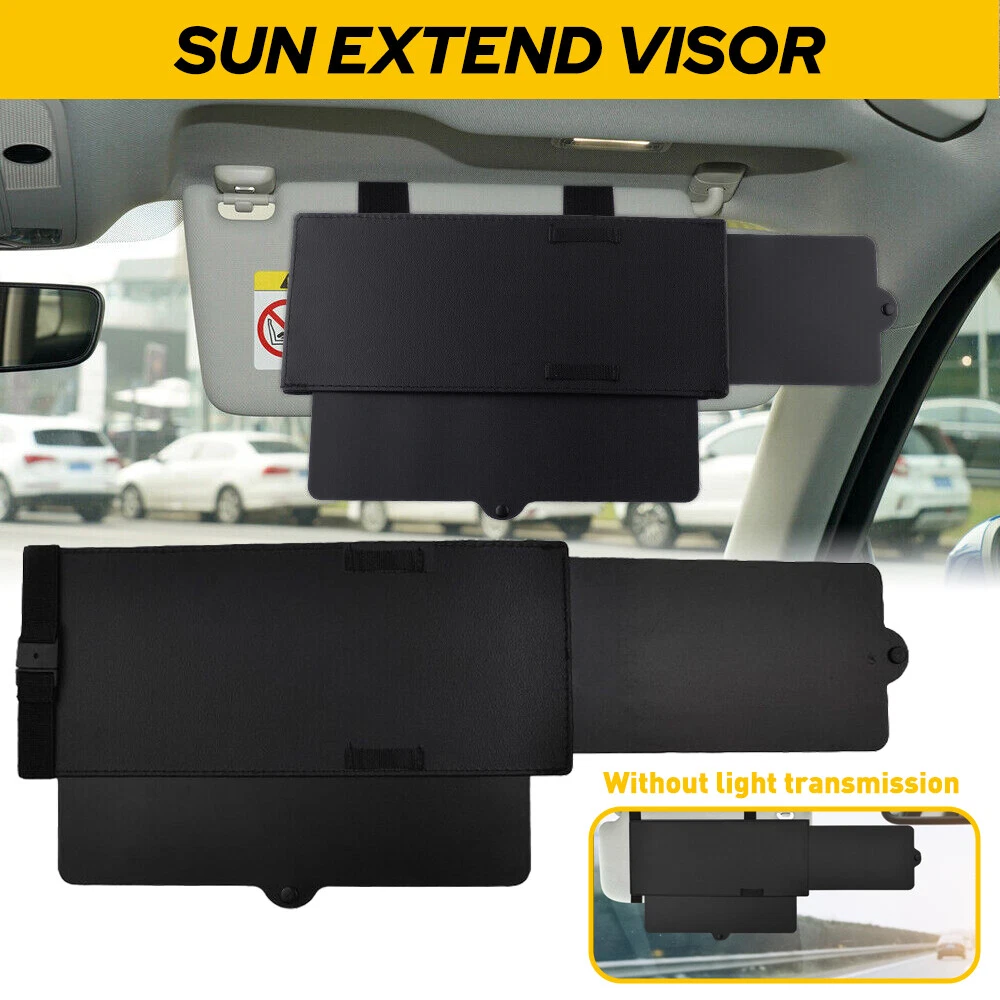 1X Car Sun Visor Extension Extender Shield Window Shade Block Anti-glare  Anti-UV