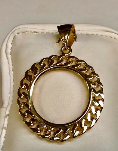 14K Yellow Gold Curb Chain Link FRAME 