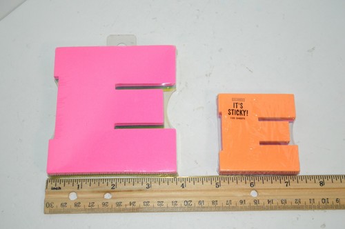 U PICK 2X Sticky Letters Notes Post Initials Pink GREEN Neon Blue Yellow Red PUR - Picture 13 of 36