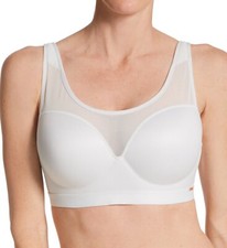 Le Mystere Sheer Illusion Underwired Sports Bra 7380 EU Sizes D-G Silver NWT 65