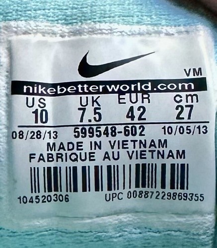 Nike Flex Experience Run 2 Womens 10M Pink/Blue 2013 599548-602 Running Shoe - Picture 7 of 16