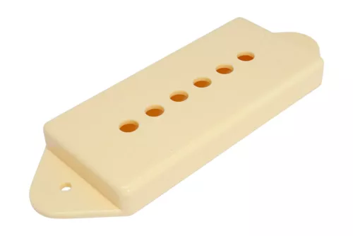 Plastic P90 Dogear Guitar Pickup Cover 50mm - Non-slanted - Cream