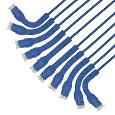CAT6 U/UTP FLEXIBOOT SLIM NETWORK PATCH CABLE, 1 FT., BLUE, 10-PACK