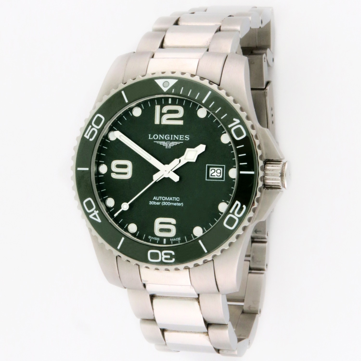 Longines HydroConquest Automatic Green Ceramic L3… - image 1