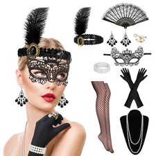 9 Pcs Flapper Accessories Set for Women, 1920s Accessories Costumes Accessories