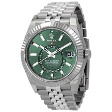 Rolex Sky-Dweller GMT Automatic Chronometer Green Dial Men's Watch 336934-0002