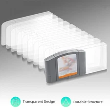 Clear Plastic Case Sleeve Protector Storage Box For Nintendo N64 Games Cartridge