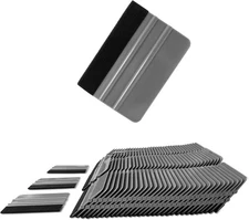 NEWISHTOOL 100 PCS Felt Squeegee for Vinyl - Flexible Plastic Gray 