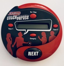 Electronic Catch Phrase Handheld Game by Hasbro Gaming Red Black Untested 
