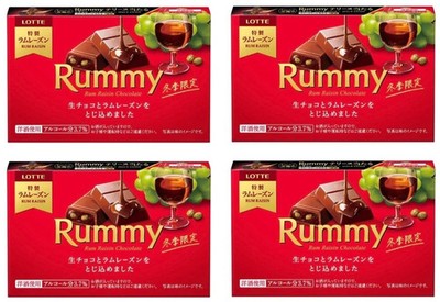 Japanese Rummy Chocolate Liqueur Rum Raisin Alcohol Bonbon Candy Sweet LOTTE 78g