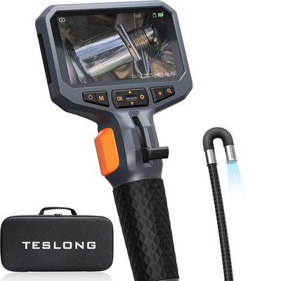 Two-Way Articulating Borescope with Light, Industrial Endoscope Inspection Ca...