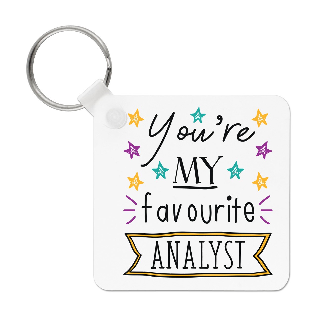 You're My Favourite Analyst Stars Keyring Key Chain - Funny
