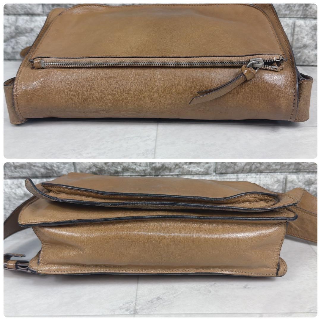 Auth MIU MIU Archive 90s Shoulder Bag Flap Brown Leather Zipper Pocket Women's — image 5