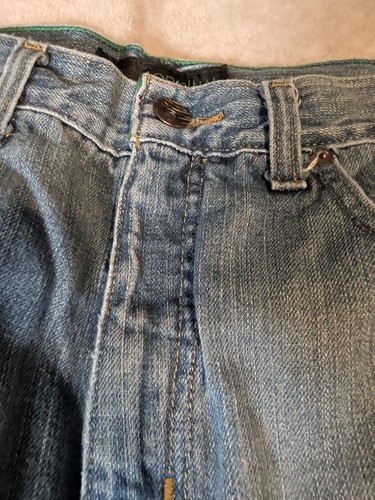 Vintage Anchor Blue Baggy Jeans Mens 36x32 Denim Skater 90s Y2K Hip Hop Wide Leg - Picture 3 of 8