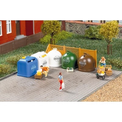Auhagen 41695 H0 Bausatz: Recycling-Container mit Zubehör H0 + Neu