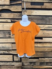 VTG Harley Davidson Women's Orange Sturgis South Dakota Tee Size XL Made In USA