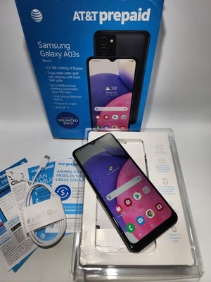AT&T Prepaid Samsung Galaxy A03s 6.5  HD+ Display  - Black SM-A037U