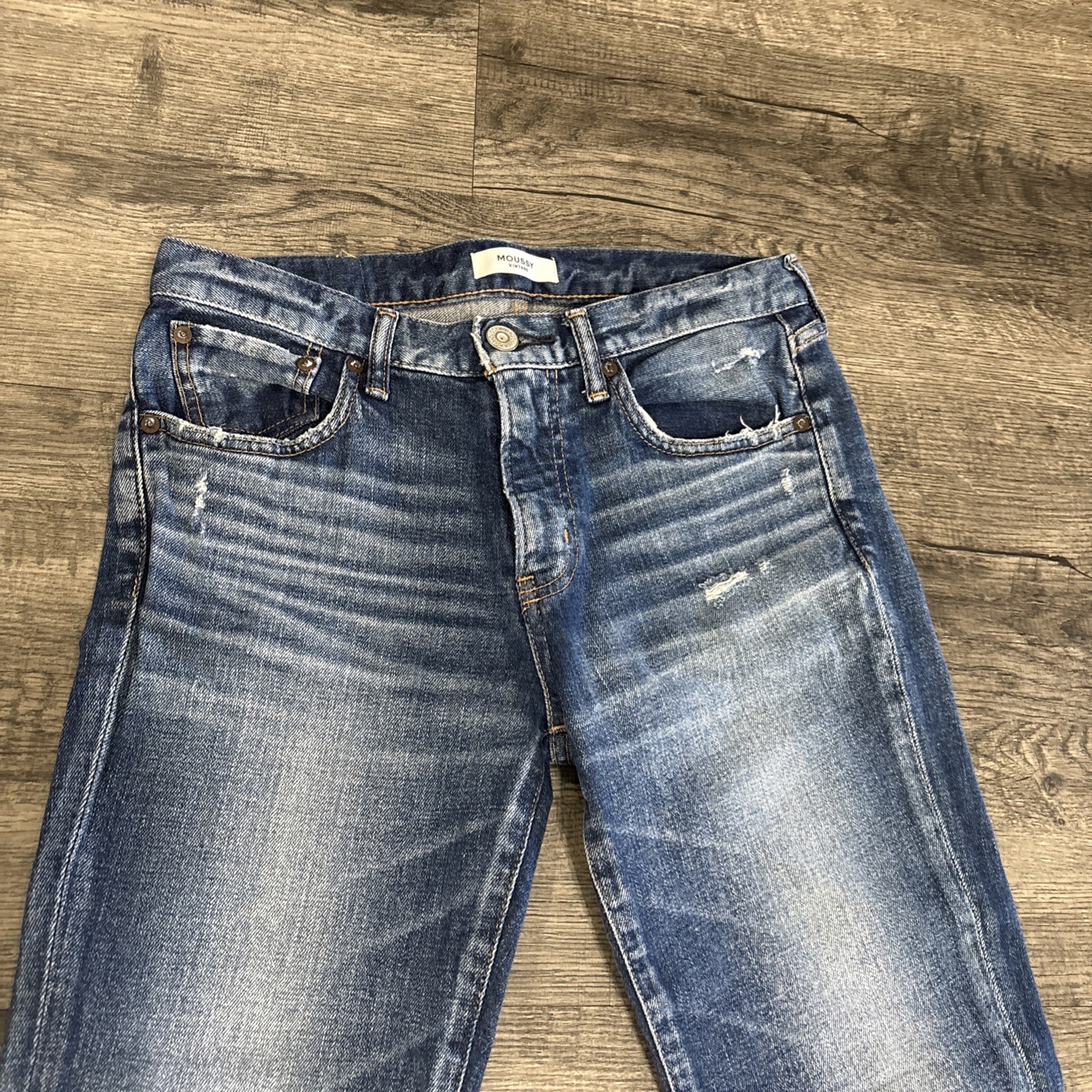 MOUSSY VINTAGE Women's Distressed Skinny Jeans Denim 28 Fits 30 X 26 - View 2