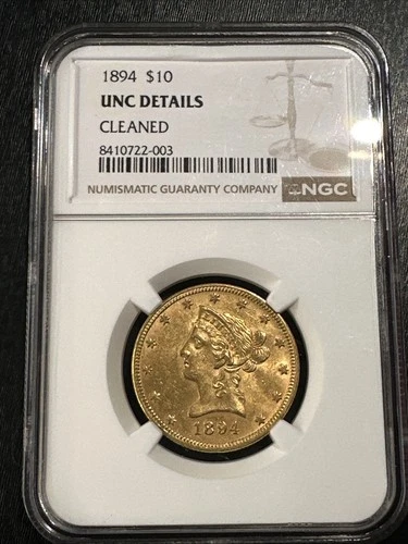 1894 $10 Liberty Head Gold Eagle NGC Uncirculated Details