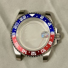 40MM Red Blue Black Pepsi GMT unidirectional bezel and watch face