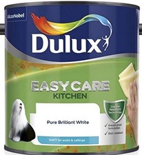 Dulux Easycare Kitchen Matt Paint 2.5L Pure Brilliant White Grease Resistant