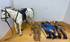 Vintage Gabriel Lone Ranger Tonto Silver Horse 8"  Guns Lot