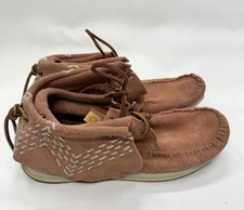 Visvim FBT Suede Pink Salmon Moccasins Size 10