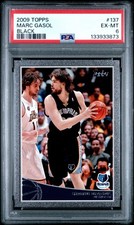 2009 TOPPS BLACK #137 MARC GASOL 35/50 PSA 6