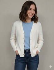 Women's Croft  Barrow Cardigan - Size Medium - Ivory Color - EUC