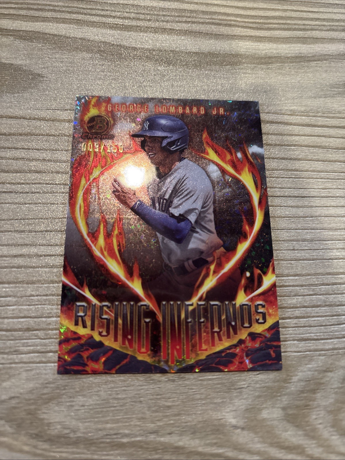 2024 Bowman Rising Infernos George Lombard Jr RI-15 Mini Diamond /150