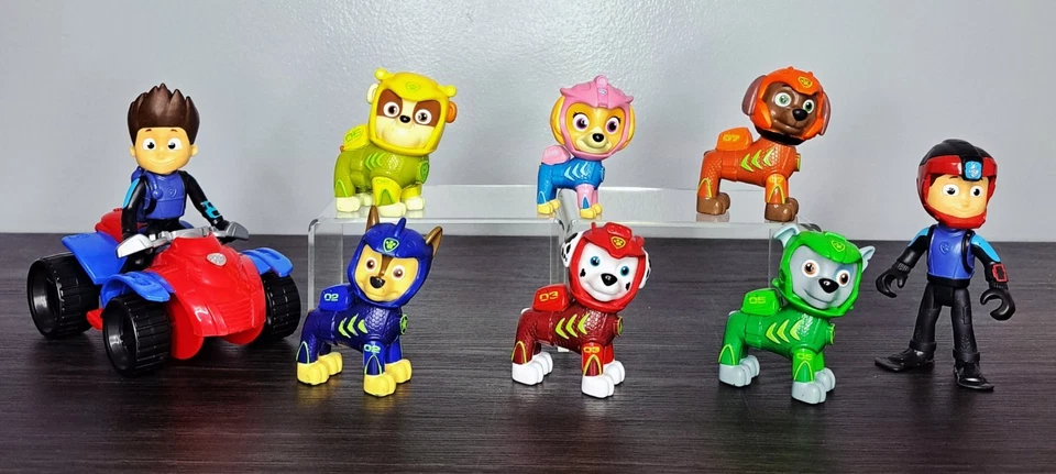 Paw Patrol Aqua Pups ¡Juego de 6 cachorros! Con 2 ruedas y vehículo. Nickelodeon! Foto 3 de 4