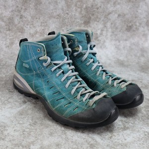 Asolo Iguana Hiking Shoes Boots Teal Suede Womens Size 8