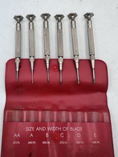 Vintage Starrett S555 Jewelers Screwdriver Set 6 Pc Precision Tools With Case