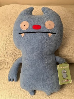 Ugly Doll Gato Deluxe 14-inch, 2007 Plush Pretty Ugly Doll Blue Cat With Tag