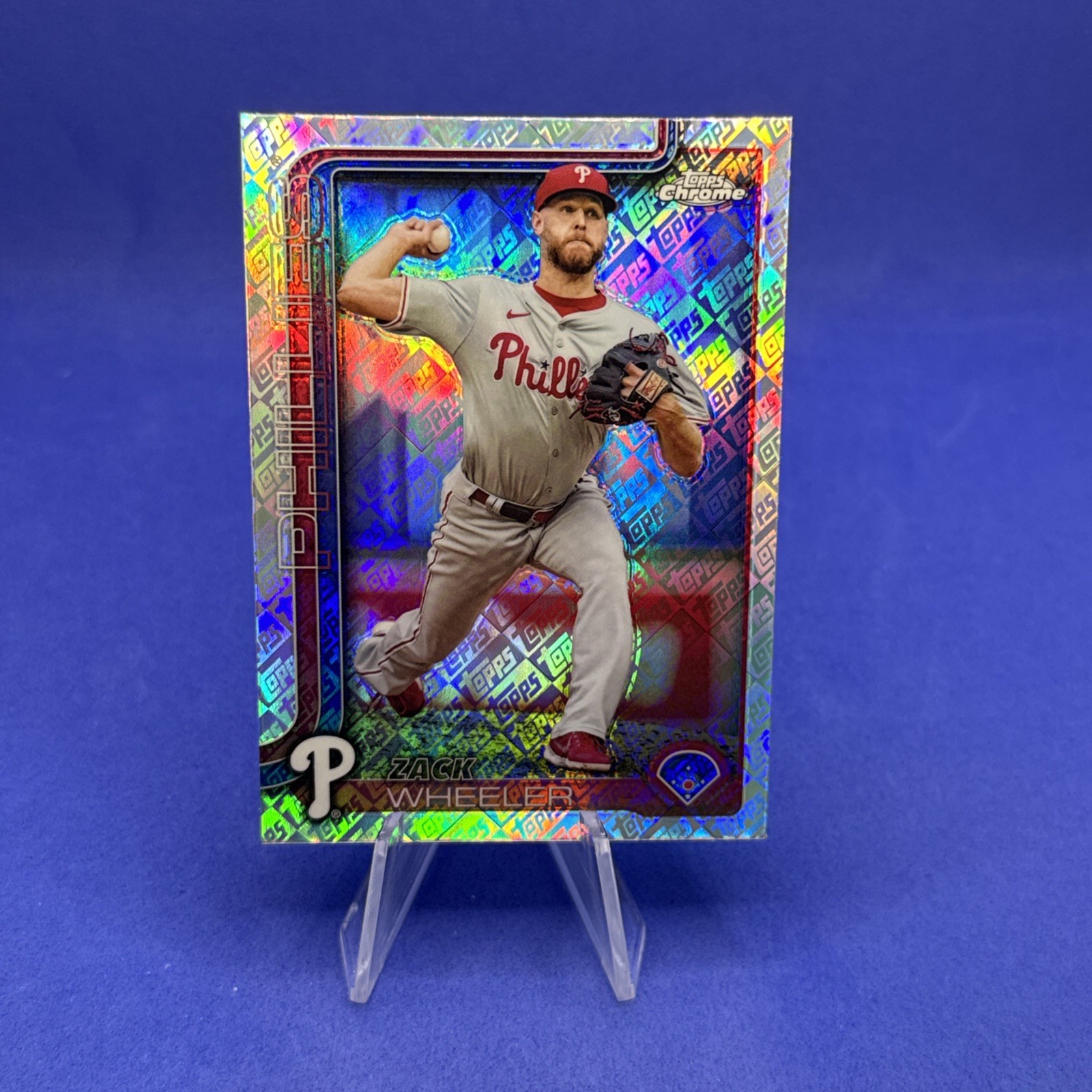 2025 Topps Chrome Zack Wheeler Logofractor #189 - Philadelphia Phillies