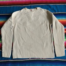 Gap Mend Heavy Ribbed Sweater Cotton Ivory Size Medium